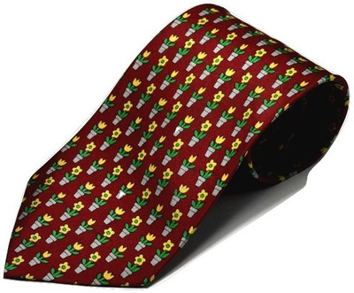 

Sakshi International Printed Men's Tie, Maroon