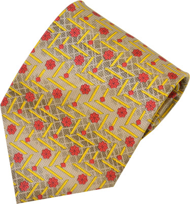 

Sakshi International Printed Men's Tie, Brown