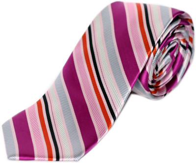 

Blacksmith Striped Men's Tie, Purple