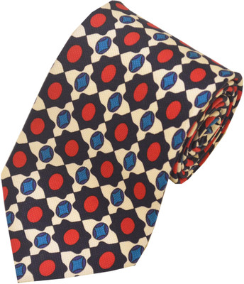 

Sakshi International Printed Tie, Dark blue