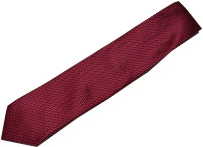 

Sakshi International Geometric Print Men's Tie, Red