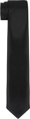 DnH Dnh Men'S Plain Necktie Black B337 Solid Men Tie