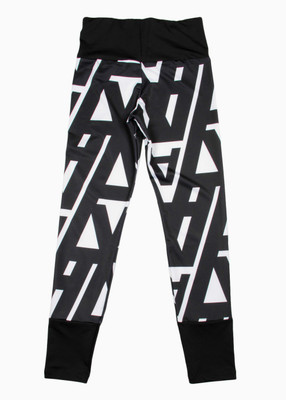 

ADIDAS Printed Girls White, Black Tights, Black/white
