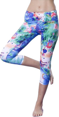 La Zoya Floral Print Men Multicolor Tights