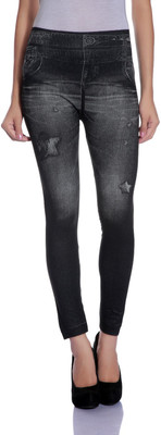 

Glam Quotient Printed Women's Black Tights