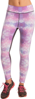 

PrettySecrets Geometric Print Women Grey, Purple Tights, Grey;purple;multicoloured;print