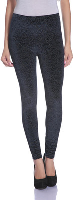 

Glam Quotient Printed Women's Black Tights