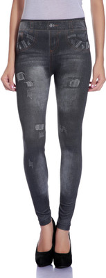 

Glam Quotient Printed Women's Black Tights