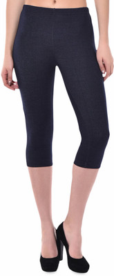 

Finesse Solid Women Dark Blue Tights, Indigo