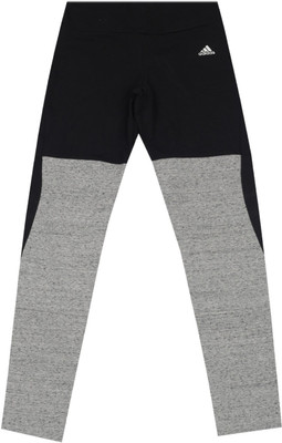 

ADIDAS Solid Girl's Black, Grey Tights, Black/pepmgh