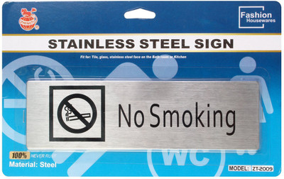 

Zhengtu Self Adhesive Stainless Steel No Smoking Metal Signage Board Sign(1)
