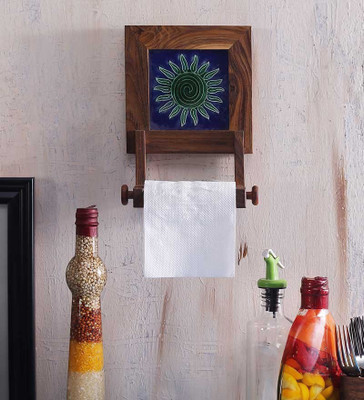 

Unravel India Wooden Toilet Paper Holder(Lid Included)