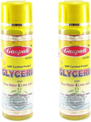 Flipkart - Ganpati Herbal Glycerin with Rose Water & Lime Juice Set of 2(200 ml)