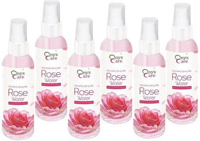 

Onyx Care Rose Water (Refreshing Spray Mist) (Pack of 6 pc 100 ml each)(600 ml)
