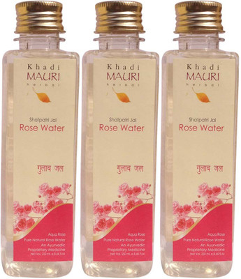 

Khadi Mauri Rose Water - Pack of 3 - Herbal Skin Toner(750 ml)
