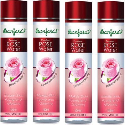 

Banjara's Rose Water Set Of 4(120 ml)