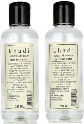 

Khadi Herbal Pure Rose Water pack of 2(420 ml)