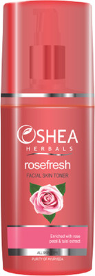 Oshea Herbals ROSEFRESH - Rose Petal and Tulsi Facial Skin Toner 120 ML (All skin types) Men & Women(120 ml)