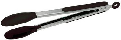 

HIC Harold Import Co. 60546 Elizabeth Karmel'S 12Inch Stainless Steel And Black Super Silicone Tongs