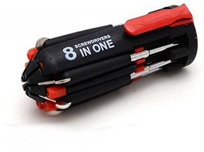 

dk-eSTOR Original 8 in 1 Multi-function Screwdriver Kit, Tool Kit Set + 6 LED light Torch Camping & Hiking screwdriver Kit