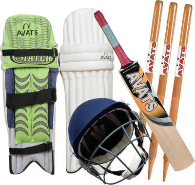 

Avats Set Of Masoori Helmet Pad Bat Stump Cricket Cricket Kit