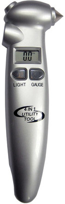 

Speedwav 4 in1 Emergency Tool Tyre Pressure Gauge,Hammer,Torch,Seat Belt Cutter Camping & Hiking Repair Kit