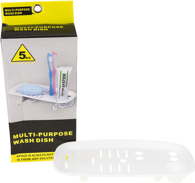 

Kaos Designer Super Suction Plastic Toothbrush Holder(White, Wall Mount)