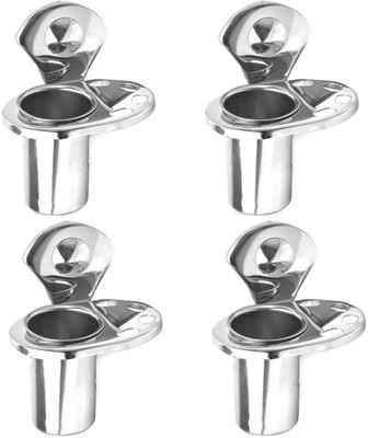 

Jen Set of 4 Stainless Steel Toothbrush Holder(Silver, Wall Mount)
