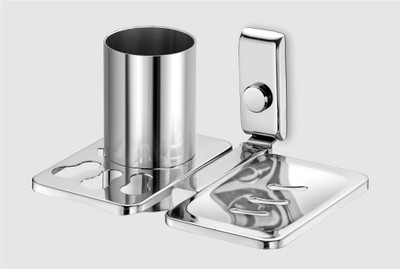 

dazzle Stainless Steel Toothbrush Holder(Silver, Wall Mount)
