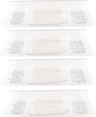 

Royal Indian Craft Unbreakable 4 in 1 (Pack of 4) Polypropylene Toothbrush Holder(Clear, Wall Mount)