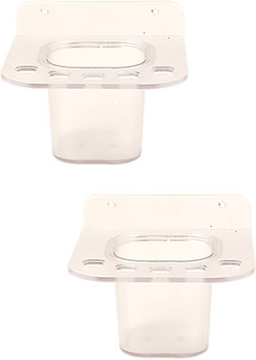 

Royal Indian Craft Unbreakable 2 in 1 Toothpaste Holder with tumbler Polypropylene Toothbrush Holder(White, Wall Mount)