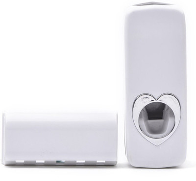

Absales Automatic Toothpaste Dispense Plastic Toothbrush Holder(White, Wall Mount)