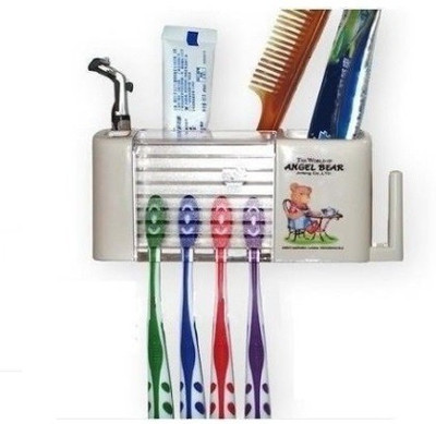 

OMRD Toothbrush Holder Plastic Toothbrush Holder(White, Wall Mount)
