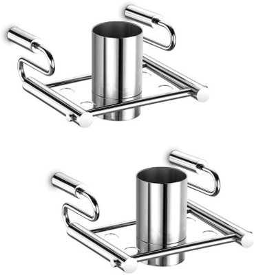 

dazzle Jade Stainless Steel Toothbrush Holder(Steel, Wall Mount)
