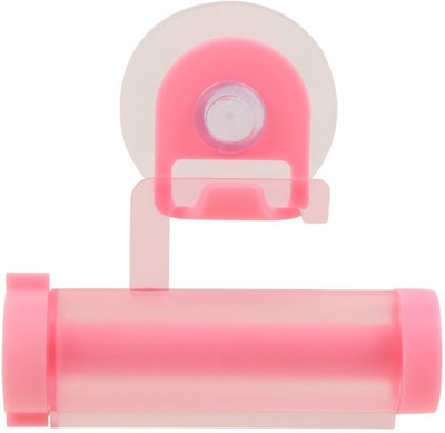 

Shopizone Rolling Toothpaste Squeezer Tube Dispenser Holder Suction Bathroom Tool Plastic Toothbrush Holder(Pink, Wall Mount)