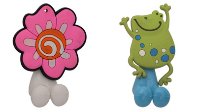 

Buddyboo Plastic Toothbrush Holder(Pink, Green), Green;pink