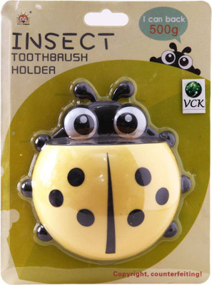 

Italish Powerful Suction Insect Toothpaste & Mouthfreish Kit Holder Plastic Toothbrush Holder(Yellow, Wall Mount)