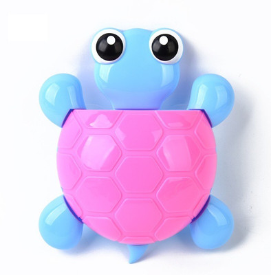 

GeekGoodies Tortoise Plastic Toothbrush Holder(Pink, Blue, Wall Mount), Blue;pink