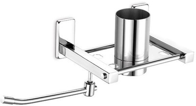 

dazzle with Napkin Stainless Steel Toothbrush Holder(Steel, Wall Mount)