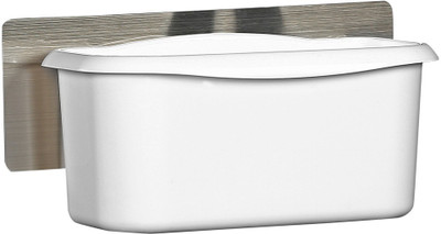 Cosmosgalaxy Stick Plastic Toothbrush Holder(White, Wall Mount)