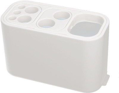 

Sukot Toothbrush holder electric toothbrush toothpaste Holder Storage Rack Plastic Toothbrush Holder(White)