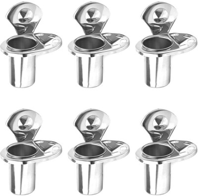 

Jen Set of 6 Stainless Steel Toothbrush Holder(Silver, Wall Mount)