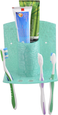

S Decor Sky Blue Plastic Toothbrush Holder(Blue, Wall Mount)