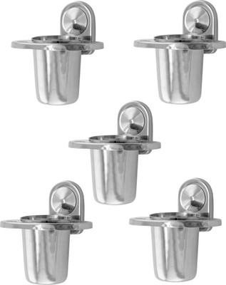 

Klaxon Armano Stainless Steel Toothbrush Holder(Silver, Wall Mount)