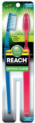 

Dr. Fresh Reach No. 13 Value Pack Crystal Clean Toothbrush, Soft, 2 Count Soft Toothbrush