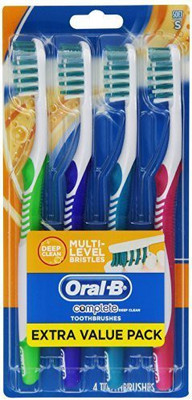 

P&G Oral-B Complete Deep Clean Soft Bristles Toothbrush, 4 Count, Colors May Vary Soft Toothbrush