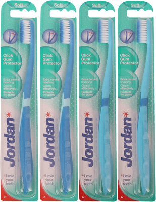 

Jordan Kids Click Gum Protector Pack of Four - 3 Soft Toothbrush(Pack of 4)