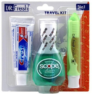 

Dr. Fresh Dr. Fresh Travel Kit 3-In-1 Toothpaste/Scope/Toothbrush (2 Pack) Extra Soft Toothbrush