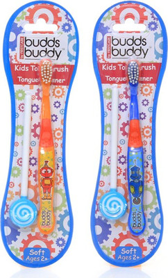 

Buddsbuddy Kids - Orange and Blue Soft Toothbrush(Pack of 2)