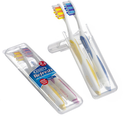 

Kent Refresh Premium Set with Storage Case Hard Toothbrush(Pack of 2)
